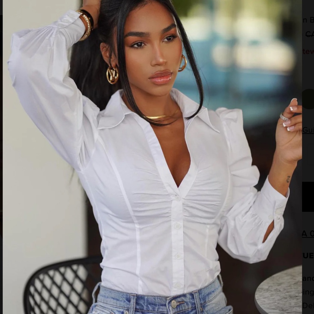 White Button-Up Blouse